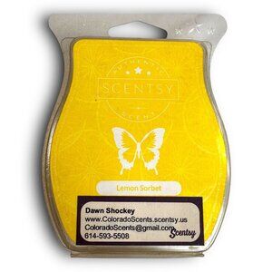 Scentsy Lemon Sorbet Wax Melts Authentic Fragrance 8 Cubes Fresh Citrus Scented